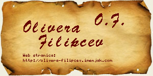 Olivera Filipčev vizit kartica